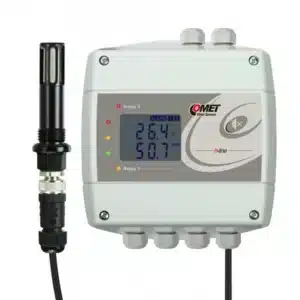 COMET H3531P compressed-air thermometer hygrometer with Ethernet interface and relays.